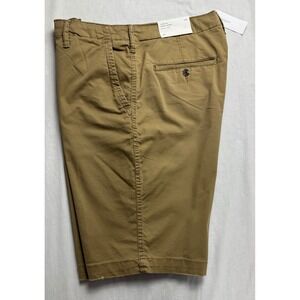 American Eagle Mens Lived-In Khaki Shorts 33 Tan Flex Below Knee NWT